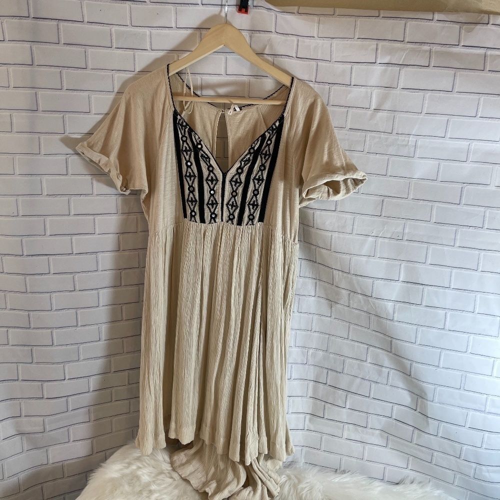Free People Asymmetrical Crinkle Dress Sz S